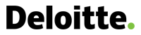 Deloitte company logo featuring black text with a small green dot on the right.