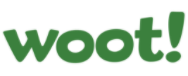 Green text logo that says "woot!" in a playful font.
