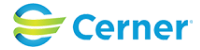 Cerner company logo with stylized 'C' graphic and blue text, sized 200x50 pixels.