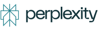 Logo for Perplexity featuring the brand name and stylized icon.