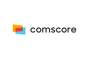 Comscore logo in color with transparent background, 300x200 pixels.