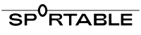 Sportable logo with black text in a horizontal layout