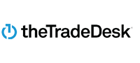 The Trade Desk logo with a blue circular icon and black text.