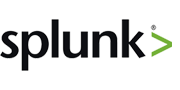 Splunk logo with a green arrow pointing to the right.