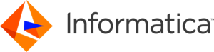 Informatica company logo, 2017 version, with orange geometric icon and Informatica text.