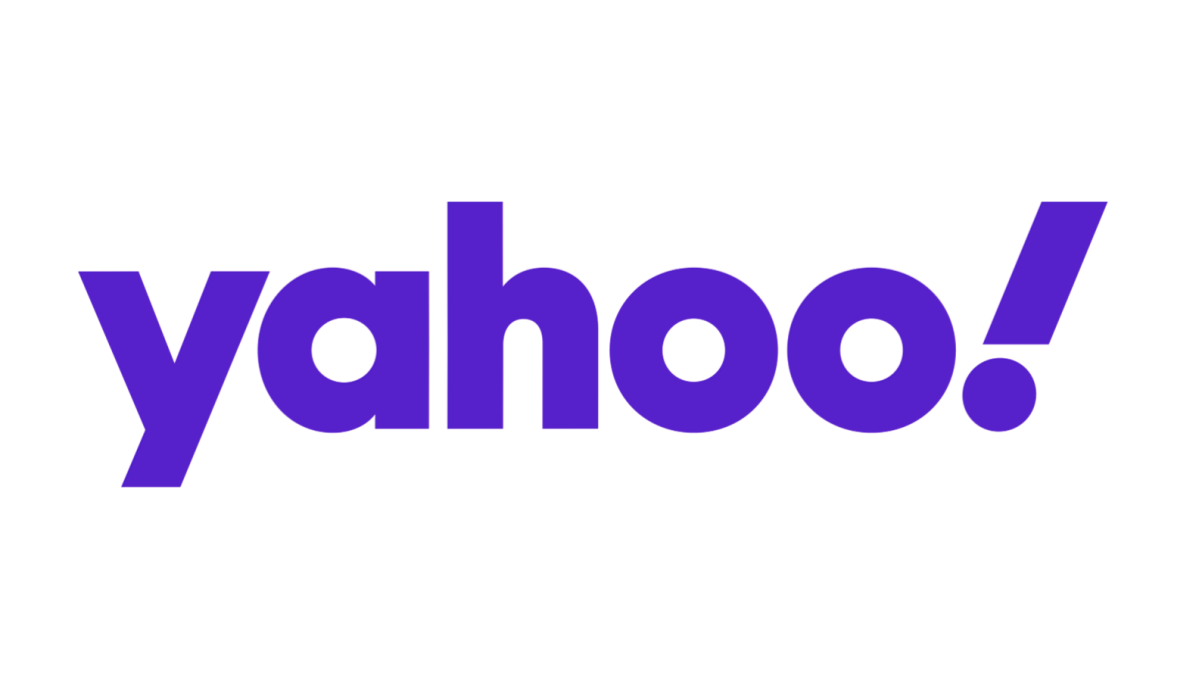 The Yahoo logo in bold purple text on a white background.