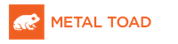 Logo of Metal Toad featuring an outlined toad icon and the company name in bold letters.