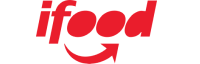 The iFood logo in red with stylized text and a smiley arrow underline, representing the food delivery company.
