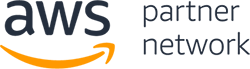 Amazon QuickSight logo with dark blue and orange text.