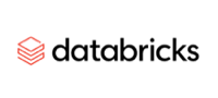 "Databricks logo featuring a red cube icon and black text."