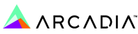 Arcadia Analytics logo featuring a multicolored triangle icon and the word 'Arcadia' in black text.