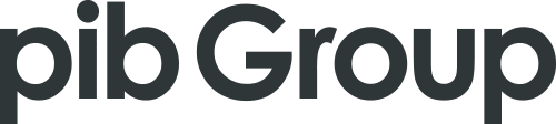 "pib Group logo in dark gray text."