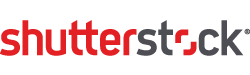 Shutterstock logo with "shutter" in red and "stock" in gray.