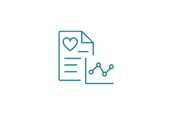 A teal icon representing datasets, displayed as three stacked squares, used for AWS analytics product categories.