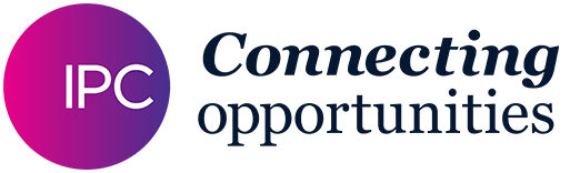 Logo for IPC Connecting Opportunities featuring the text 'IPC Connecting opportunities' with IPC in a purple gradient circle.
