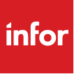Red square with the white text "infor" in lowercase.