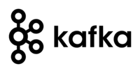 The wide version of the Apache Kafka logo, featuring the Kafka icon and text in black.