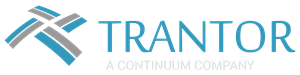 Logo of Trantor, a Continuum Company, featuring stylized blue and gray intersecting lines.