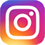 Instagram logo with a gradient background of pink, purple, and orange.