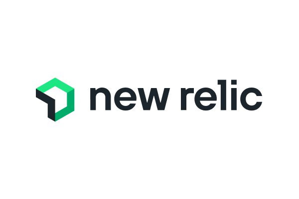 The New Relic logo with a green geometric icon and the text 'new relic' in black.