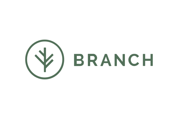 Branch company logo featuring a stylized leaf icon and the word 'Branch' in green text.