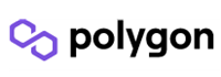 Polygon logo with black text and a purple geometric icon on a white background.