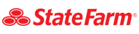 State Farm logo with red text on a transparent background