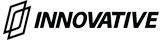 Logo for Innovative Solutions, featuring a stylized geometric icon and bold text.