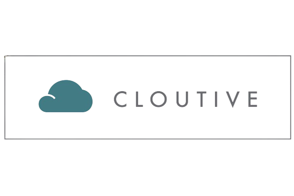 Cloutive logo in full color, featuring a stylized cloud icon and the word 'CLOUTIVE' on a white background.