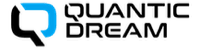 Logo of Quantic Dream featuring a stylized blue "Q" and black text.