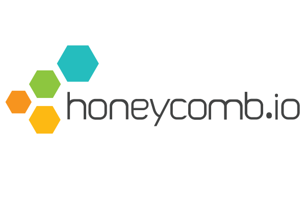 Logo of Honeycomb.io featuring colored hexagons and the honeycomb.io text.