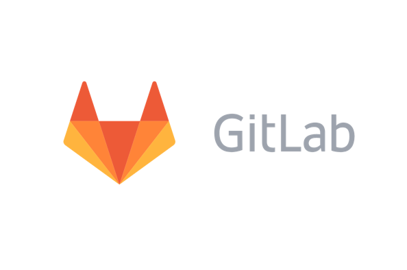 The GitLab logo featuring an orange fox head icon next to the word 'GitLab' on a white background.