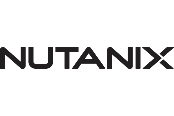 Transparent PNG image of the Nutanix logo in black text on a white background