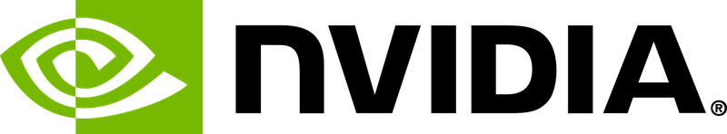 NVIDIA logo with a green eye-shaped design and black text.