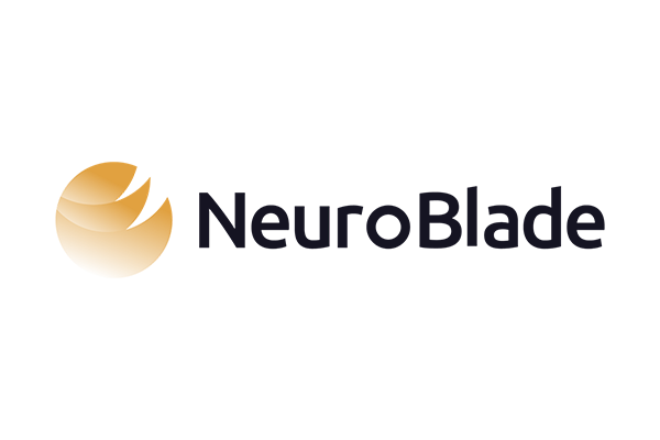 "NeuroBlade logo featuring a stylized yellow circular design with sharp edges next to the company name in dark text."
