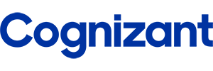 Cognizant logo with blue text on a transparent background