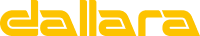 The logo of Dallara, featuring stylized yellow text on a transparent background.