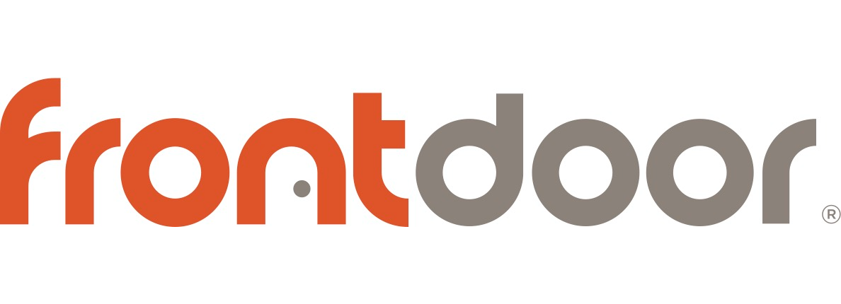 The Frontdoor logo in orange and gray text on a white background.