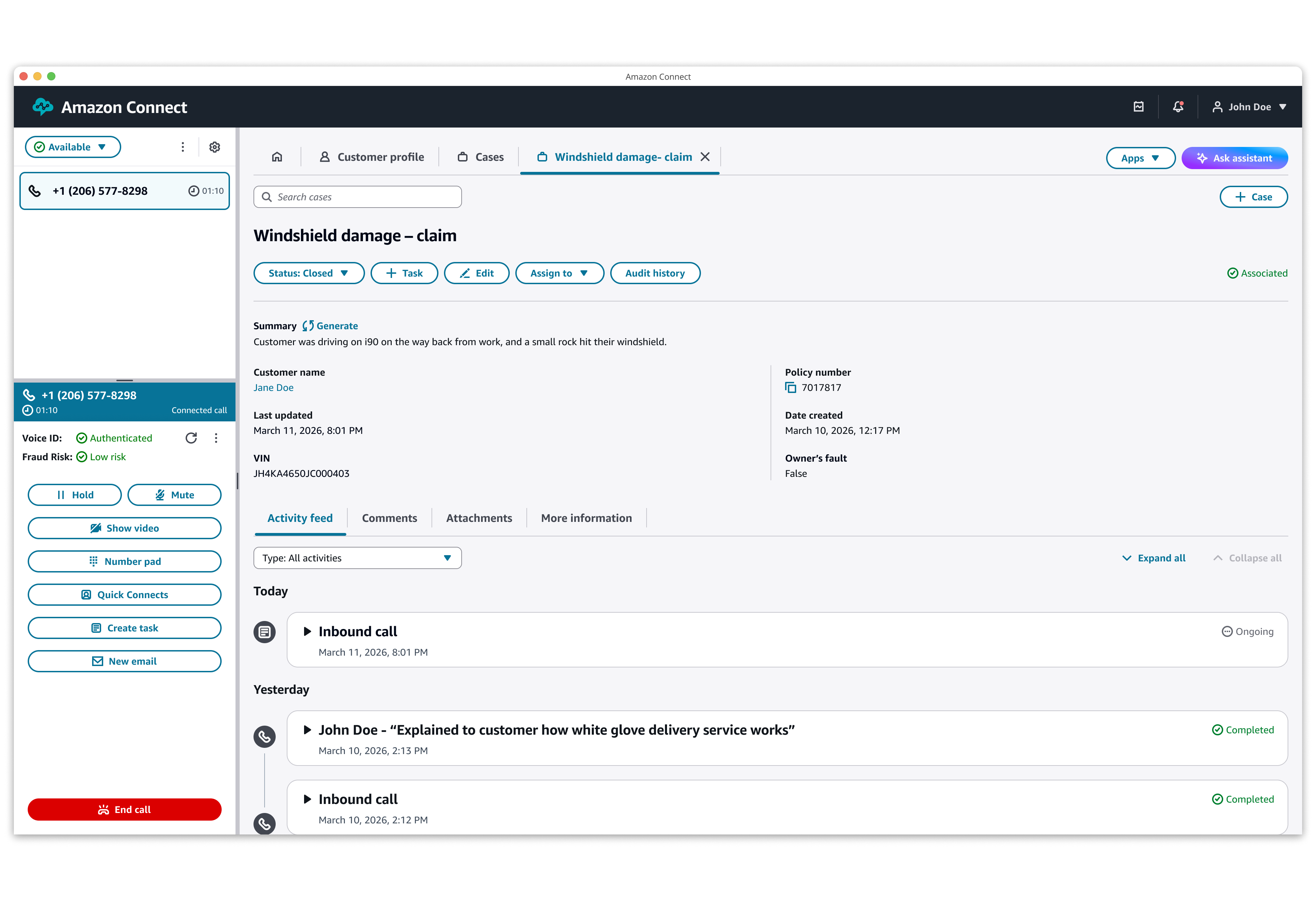 Amazon Connect Cases Amazon Web Services