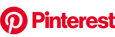 The Pinterest logo, featuring a red circle with a white stylized 'P' and the word 'Pinterest' in red text.