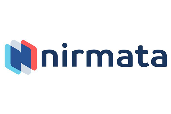 The logo of Nirmata, featuring a stylized 'N' in blue and red next to the word 'nirmata' written in lowercase blue letters.