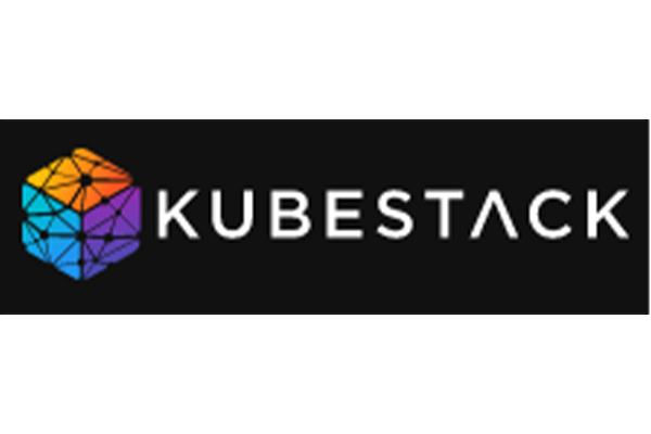 Kubestack logo featuring a colorful geometric cube and the word 'Kubestack' on a black background.