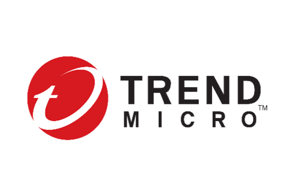 The official logo of Trend Micro, featuring a red circular symbol with a white 't' and the company's name in black text.