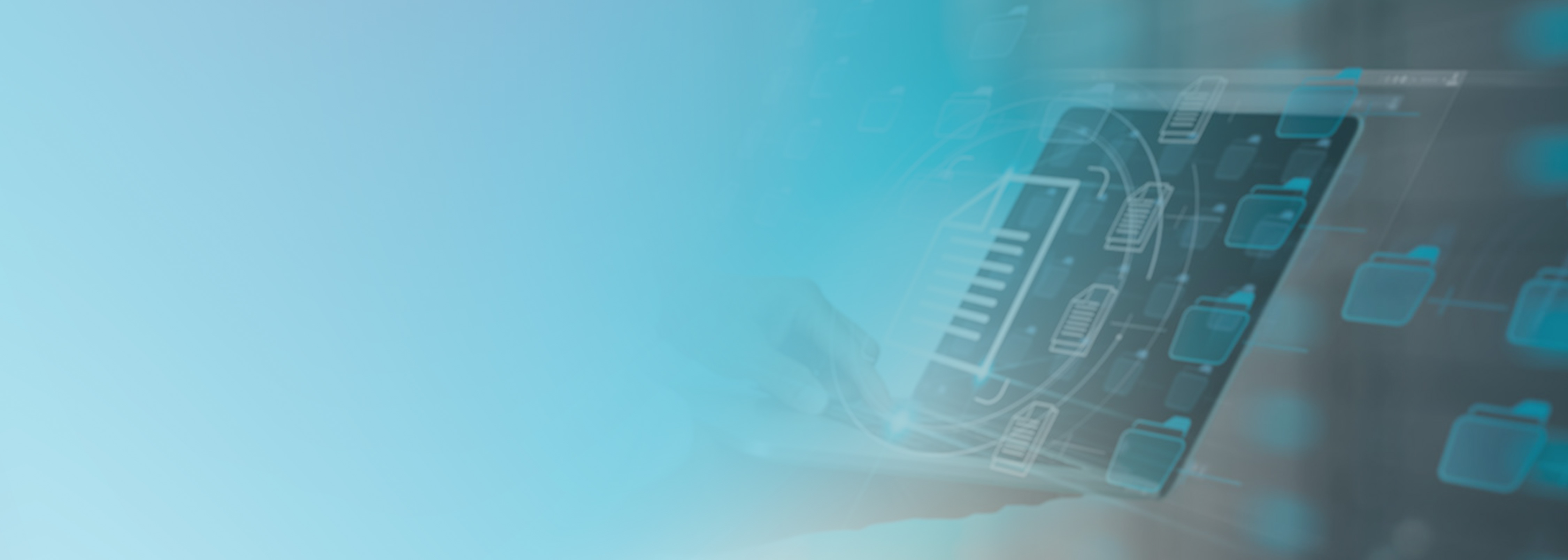 A conceptual image depicting a digital database interface with folder and document icons overlaid on a blue gradient background, symbolizing database management and plural database usage.
