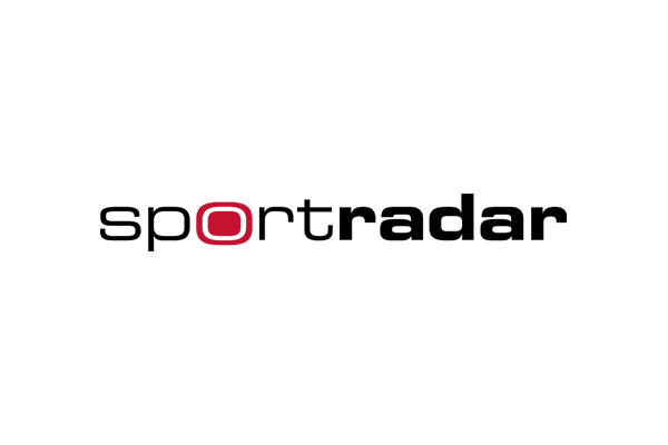 Sportradar logo with 'sportradar' in black and red text on a white background.