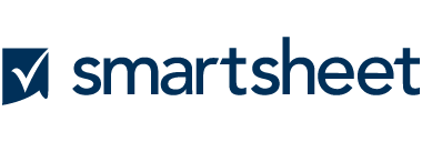 The Smartsheet horizontal logo featuring the company name and checkmark icon.