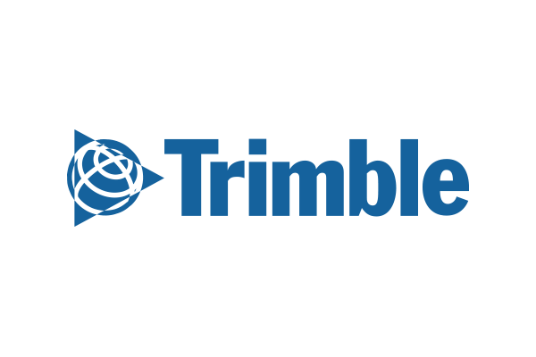 The Trimble company logo in blue, featuring a stylized globe and arrow symbol to the left of the word 'Trimble'.