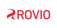 Rovio company logo with red text on a white background.