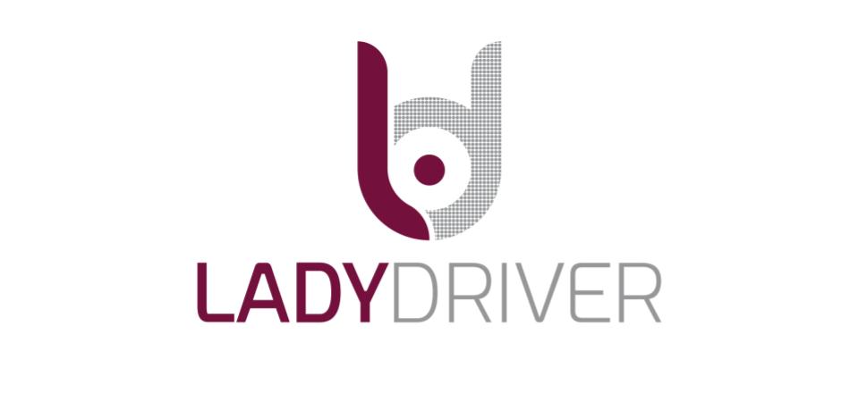 Logo for Lady Driver featuring stylized 'ld' letters and text 'LADY DRIVER' on a white background.