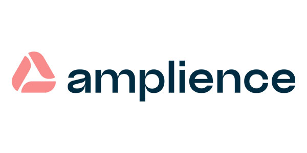 Amplience logo featuring a pink triangular symbol and dark blue text.